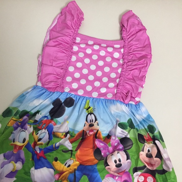 Minnie Mickey Mouse Cute Pink Dress - Picture 4 of 6